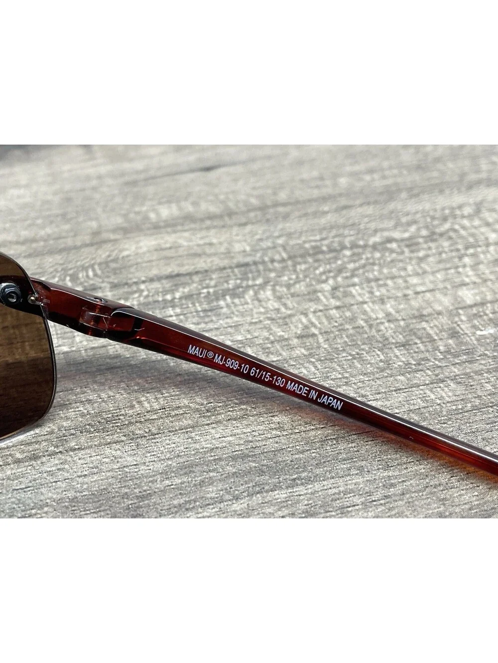 MAUI JIM KANAHA RX MJ-909-10 Japan Brown Wrap 61[]15-130 Sunglasses *FRAMES ONLY